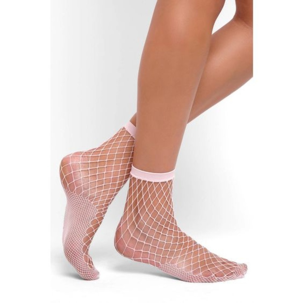 Free People Sugar Sugar Fishnet Ankle Lavendar